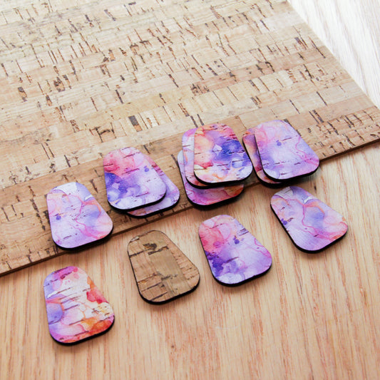 Cork - 30mm - Bell - Alcohol Ink- 09