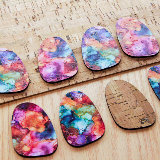 Cork - 50mm - Pebble 2 - Alcohol Ink - 11