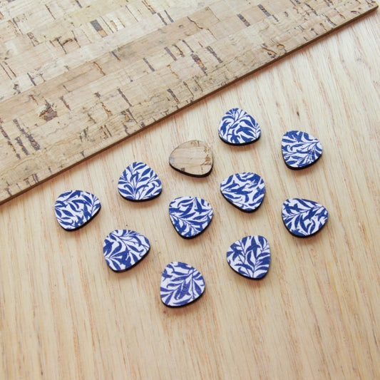 Cork - 15mm - Pebble - Studs - Abstract Floral - 59