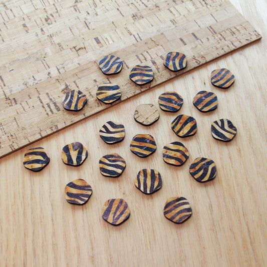 Cork - 15mm - Diamond - Studs - Safari - 11