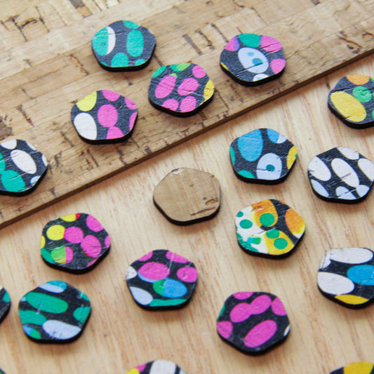 Cork - 15mm - Diamond - Studs - Summer Nights - 03