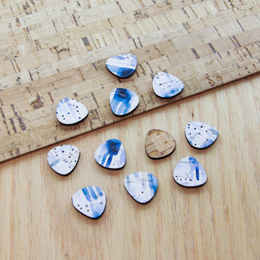 Cork - 15mm - Pebble - Studs - Shibori - 17