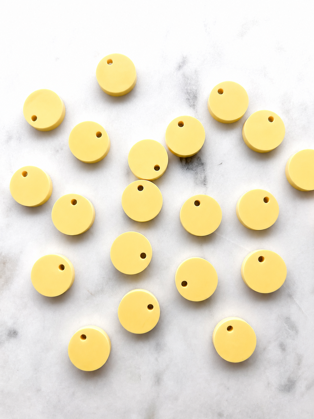 12.5mm or 15mm Lemon Circle Toppers/Studs- Various Pack Sizes