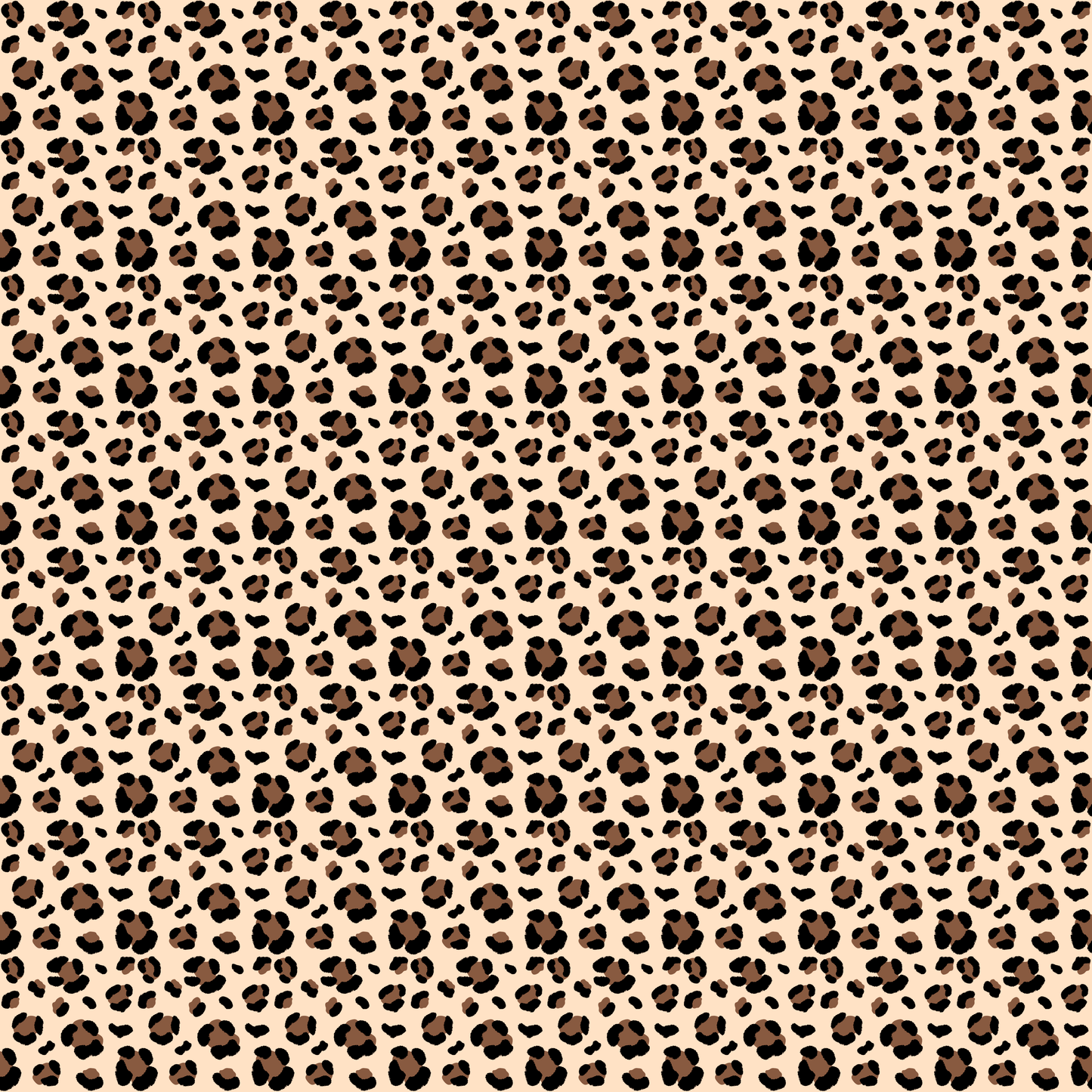 Clear Acrylic - 1.5cm Circle - Studs - Leopard - 63