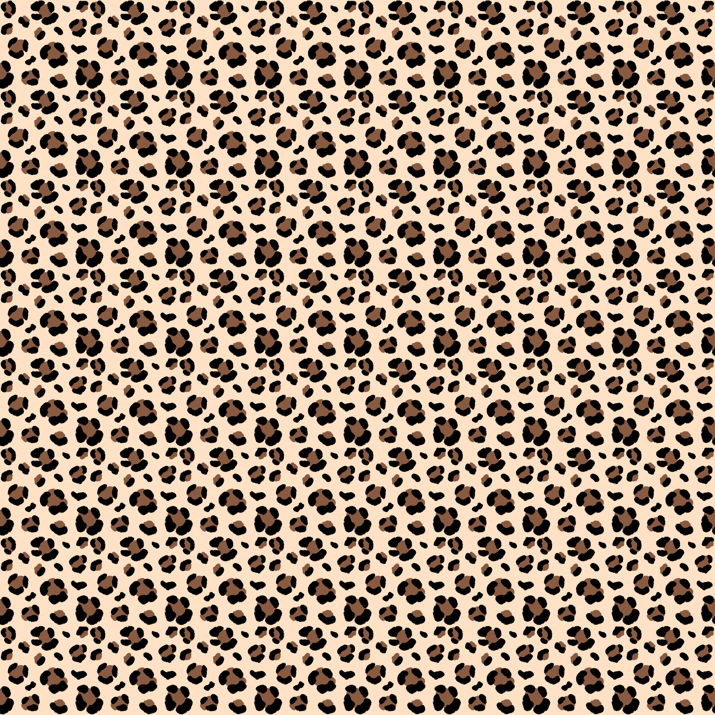 1.5cm Circle - Studs- Clear Acrylic - Leopard - 63