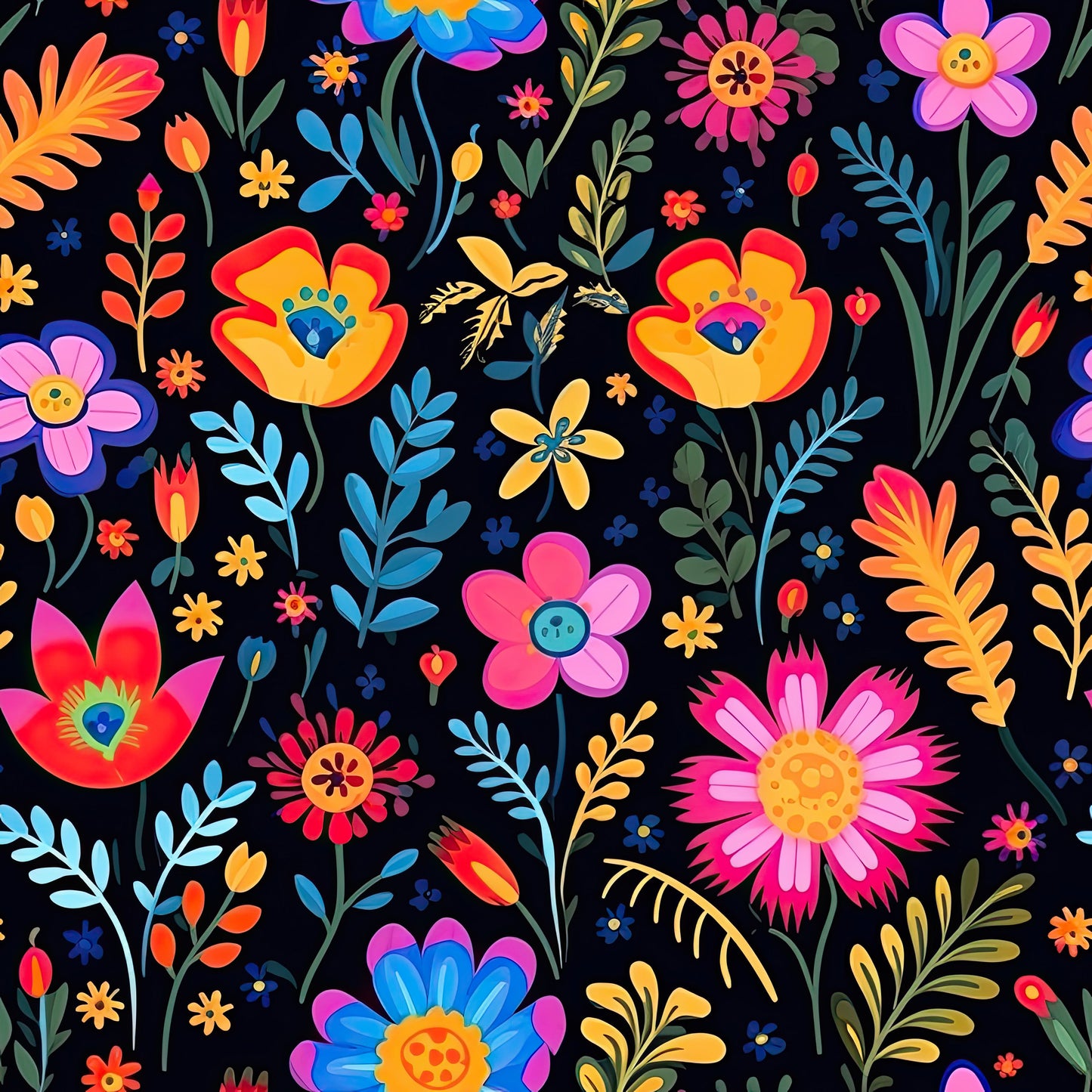 Pattern for printing on leather, acrylic, wood or cork for earring blanks or earring supplies in pattern style - Pattern - Mexican Floral - 07