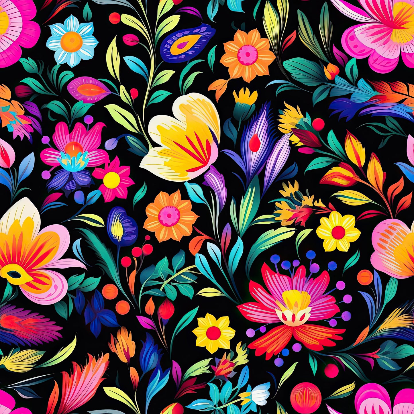 Pattern for printing on leather, acrylic, wood or cork for earring blanks or earring supplies in pattern style - Pattern - Mexican Floral - 08