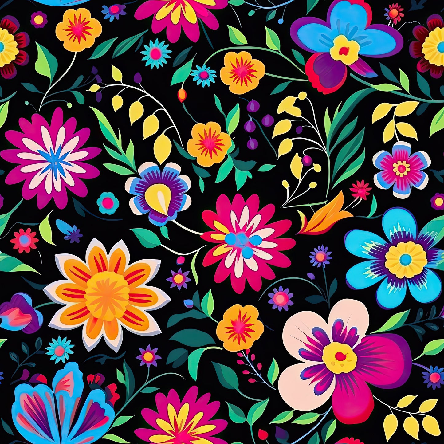 Pattern for printing on leather, acrylic, wood or cork for earring blanks or earring supplies in pattern style - Pattern - Mexican Floral - 11
