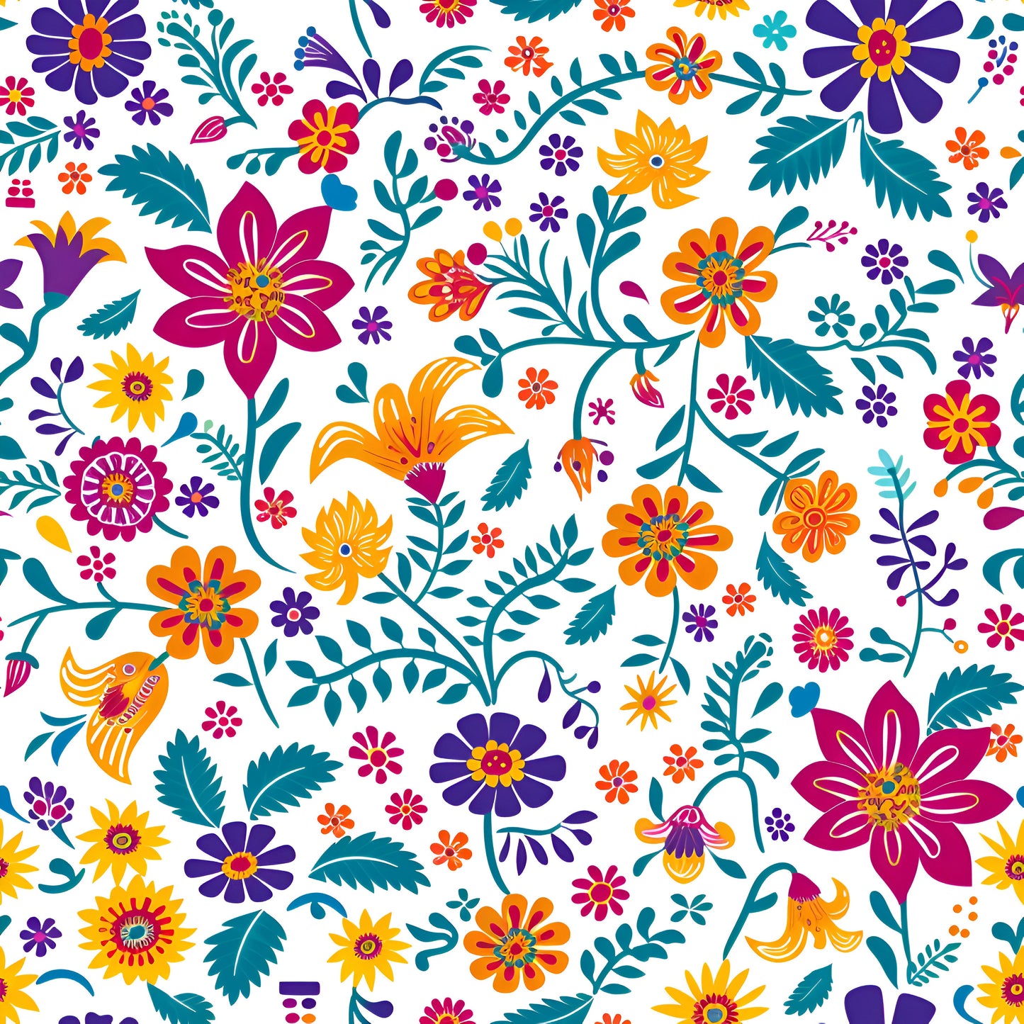 Pattern for printing on leather, acrylic, wood or cork for earring blanks or earring supplies in pattern style - Pattern - Mexican Floral - 12