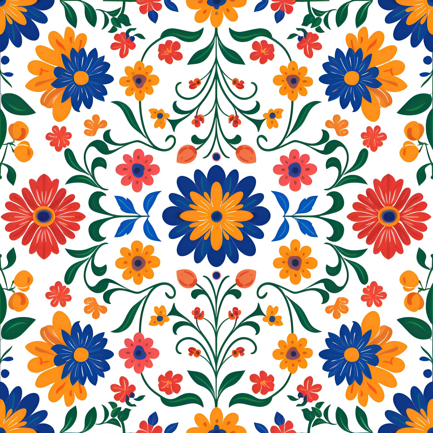 Pattern for printing on leather, acrylic, wood or cork for earring blanks or earring supplies in pattern style - Pattern - Mexican Floral - 14