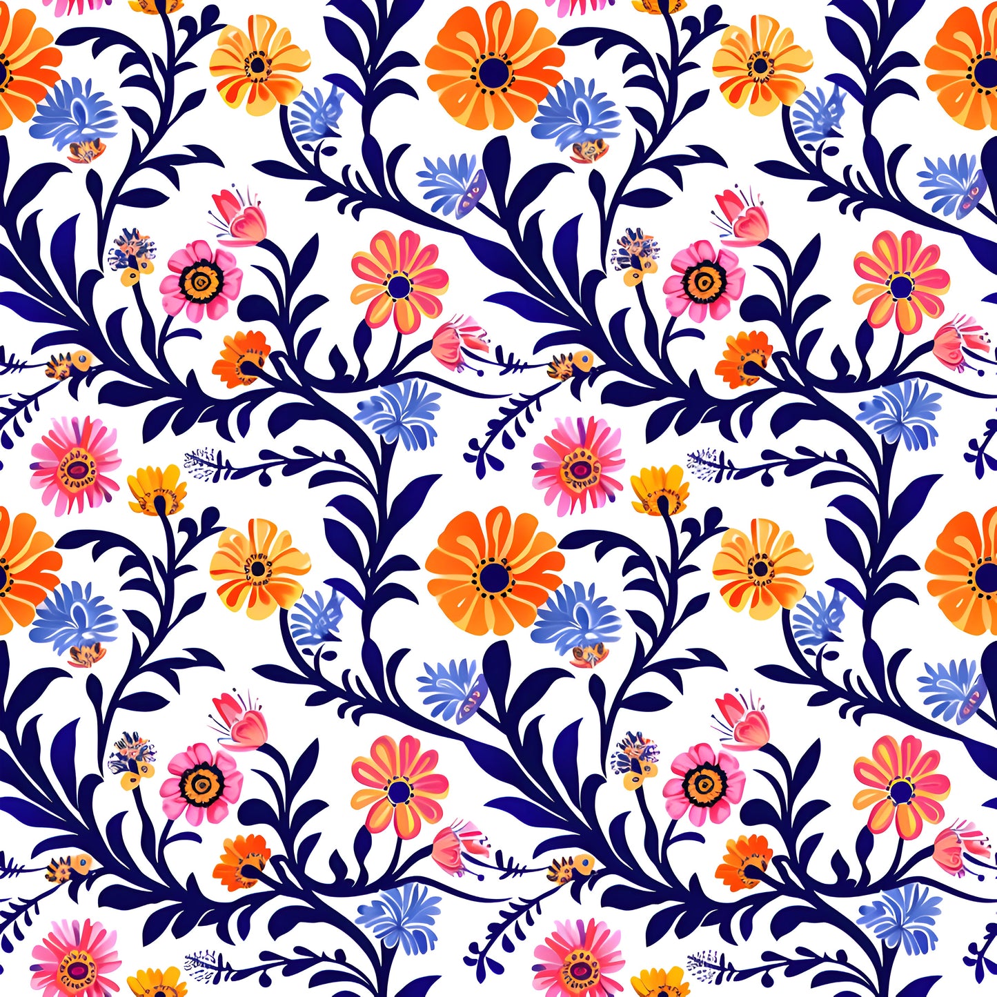 Pattern for printing on leather, acrylic, wood or cork for earring blanks or earring supplies in pattern style - Pattern - Mexican Floral - 15