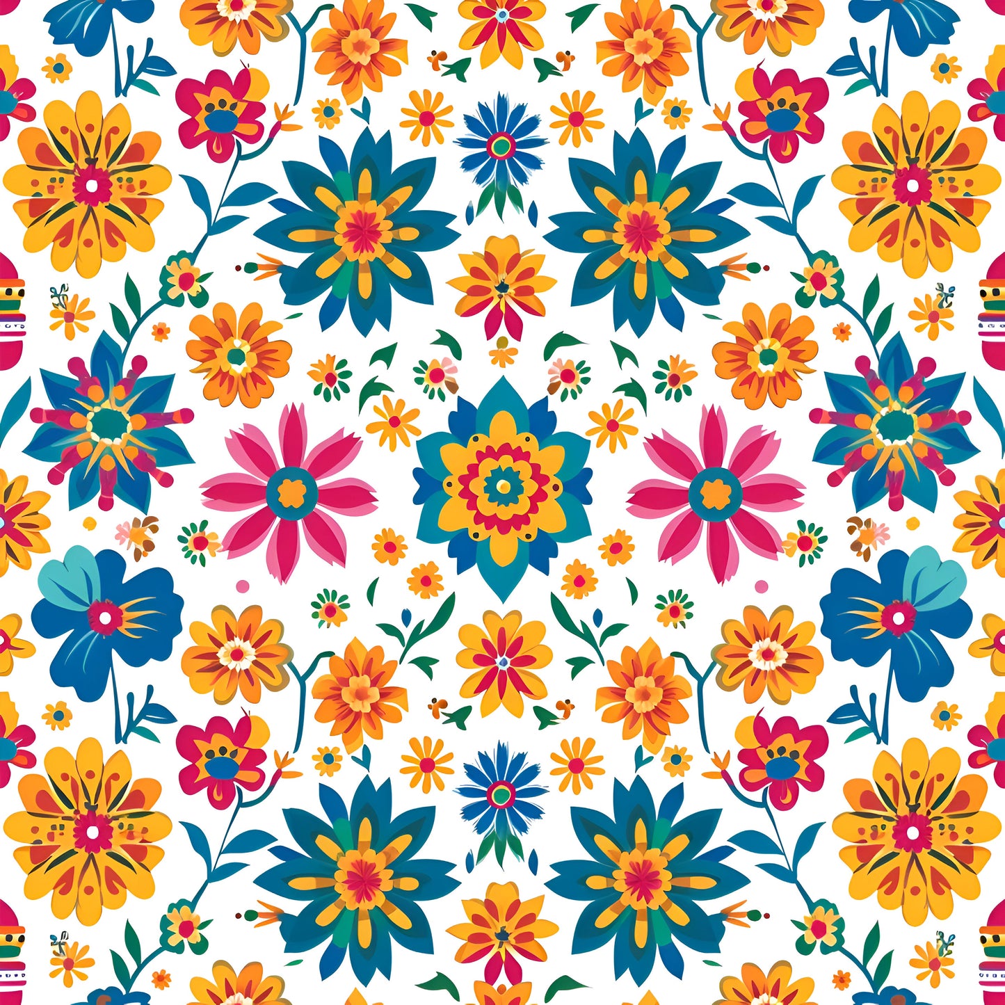 Pattern for printing on leather, acrylic, wood or cork for earring blanks or earring supplies in pattern style - Pattern - Mexican Floral - 17