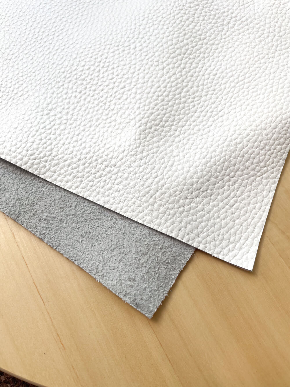 Plain White Leather