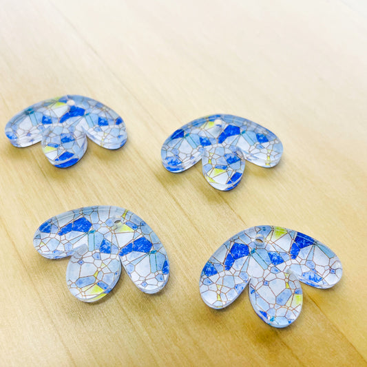 Half Flower - Clear Acrylic - Stained Glass - 03