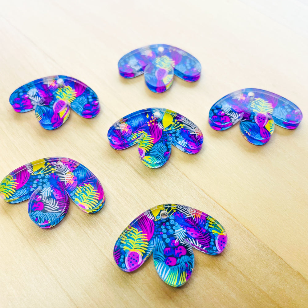 Half Flower - Clear Acrylic - Summer Nights - 25