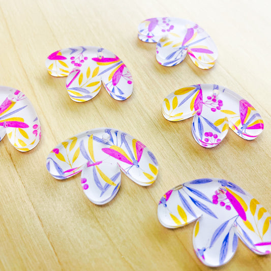 Half Flower - Clear Acrylic - Australian Native - 01