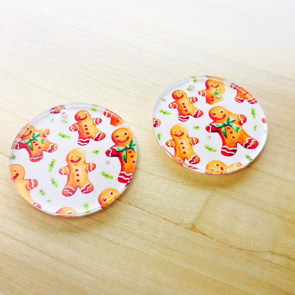 4cm Circle - Clear Acrylic - Christmas - 131