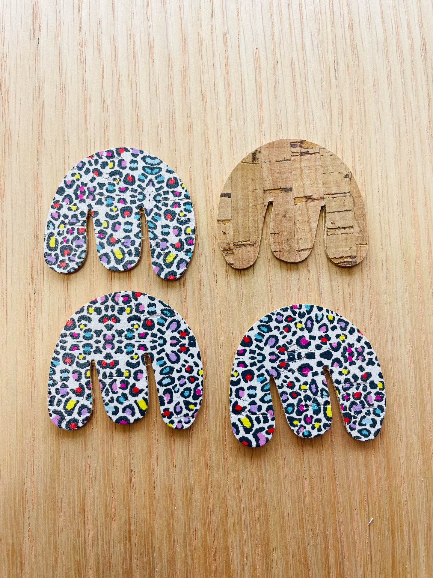 Double Sided Cork - Boho Shape - Leopard - 18