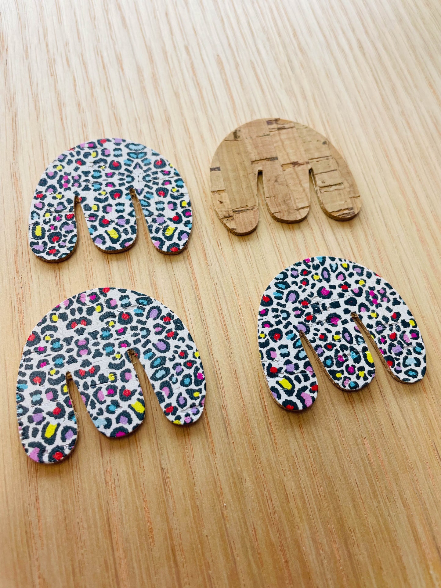 Double Sided Cork - Boho Shape - Leopard - 18