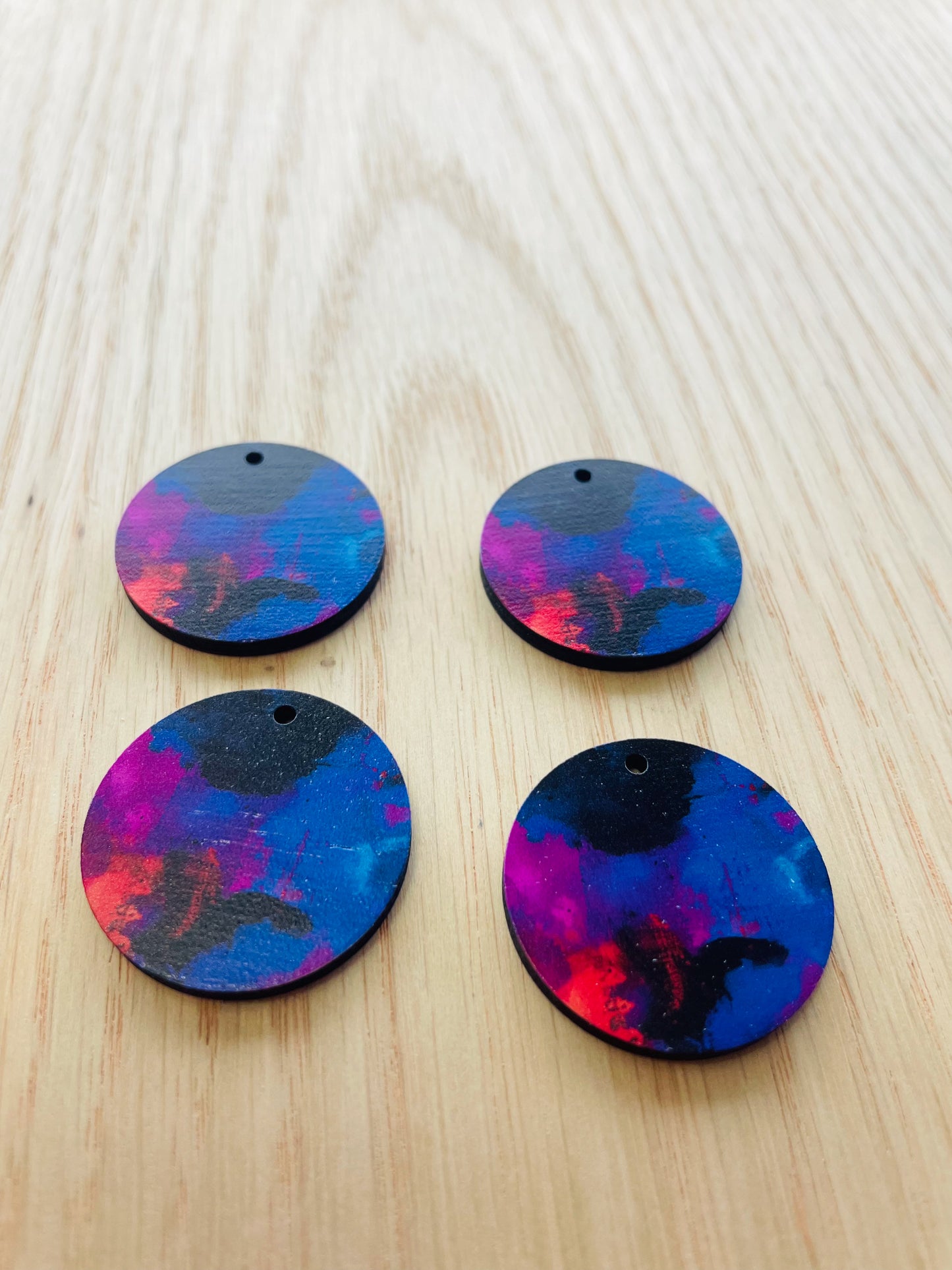 Wood - Circle - Neon Splash - 07