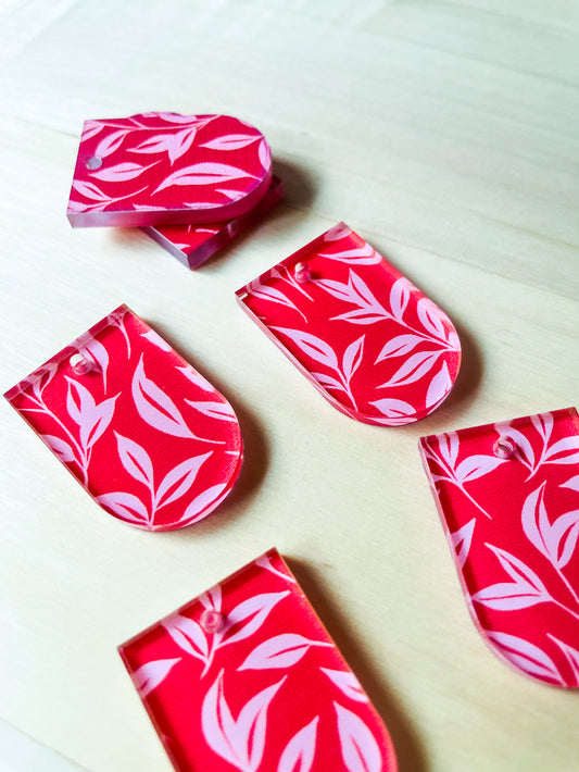 2x3cm - Arch -  Clear Acrylic - 1 Hole at Bottom-  Australiana - 58