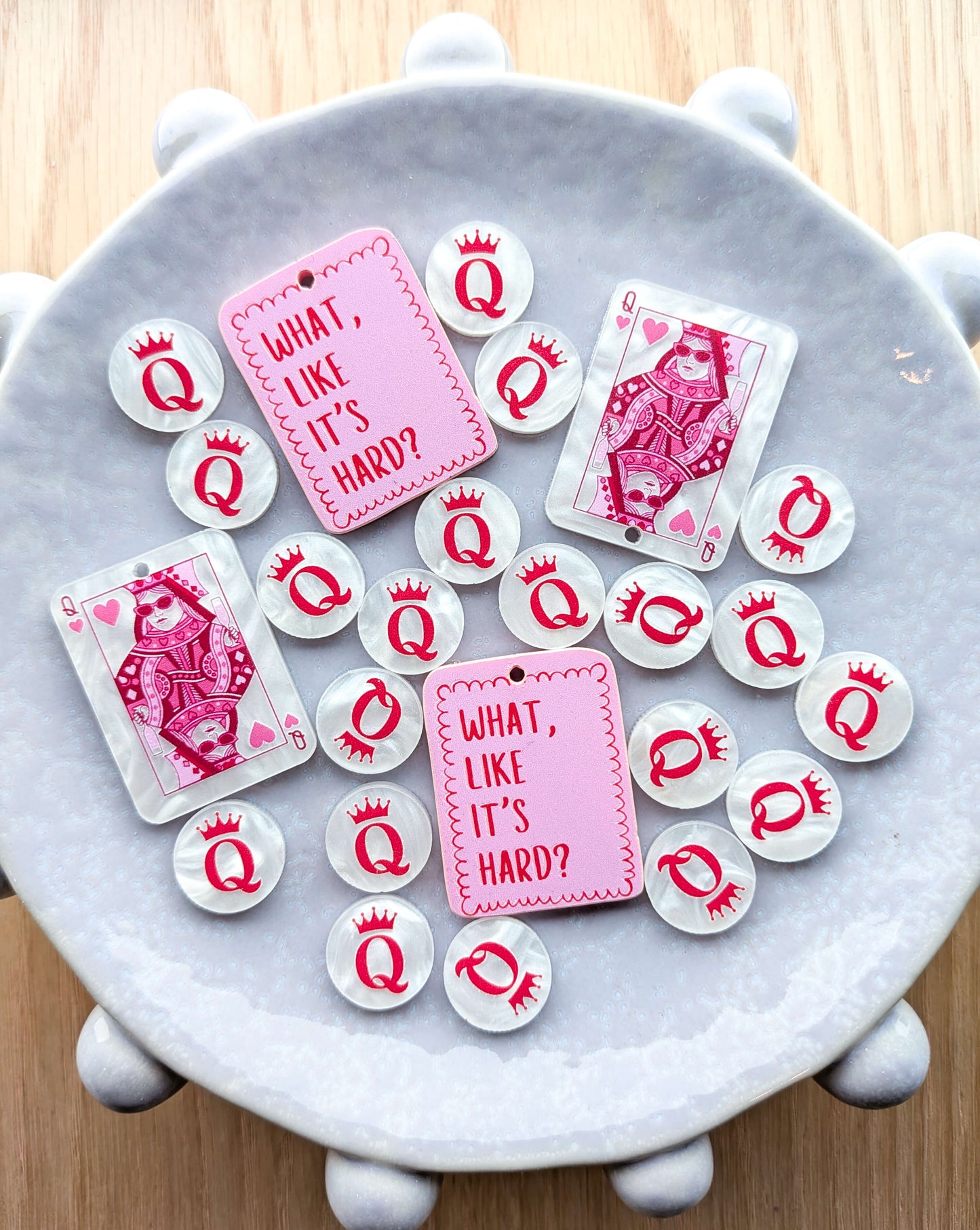 35mm - What, Like it's Hard? - Pastel Pink Acrylic