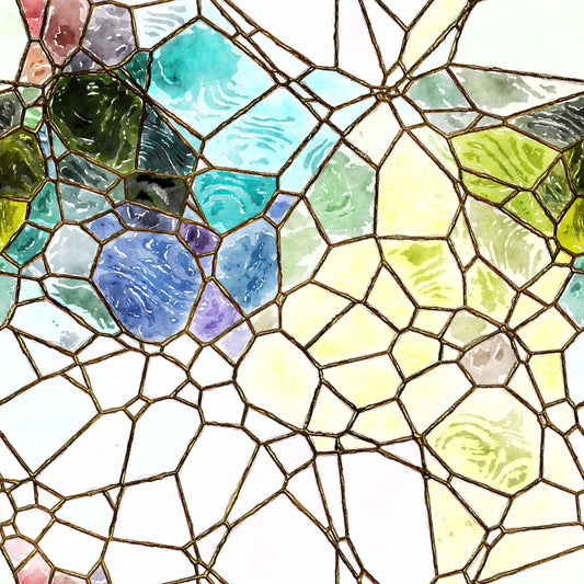 Pattern for printing on leather, acrylic, wood or cork for earring blanks or earring supplies in pattern style - Pattern -  Stained Glass - 04