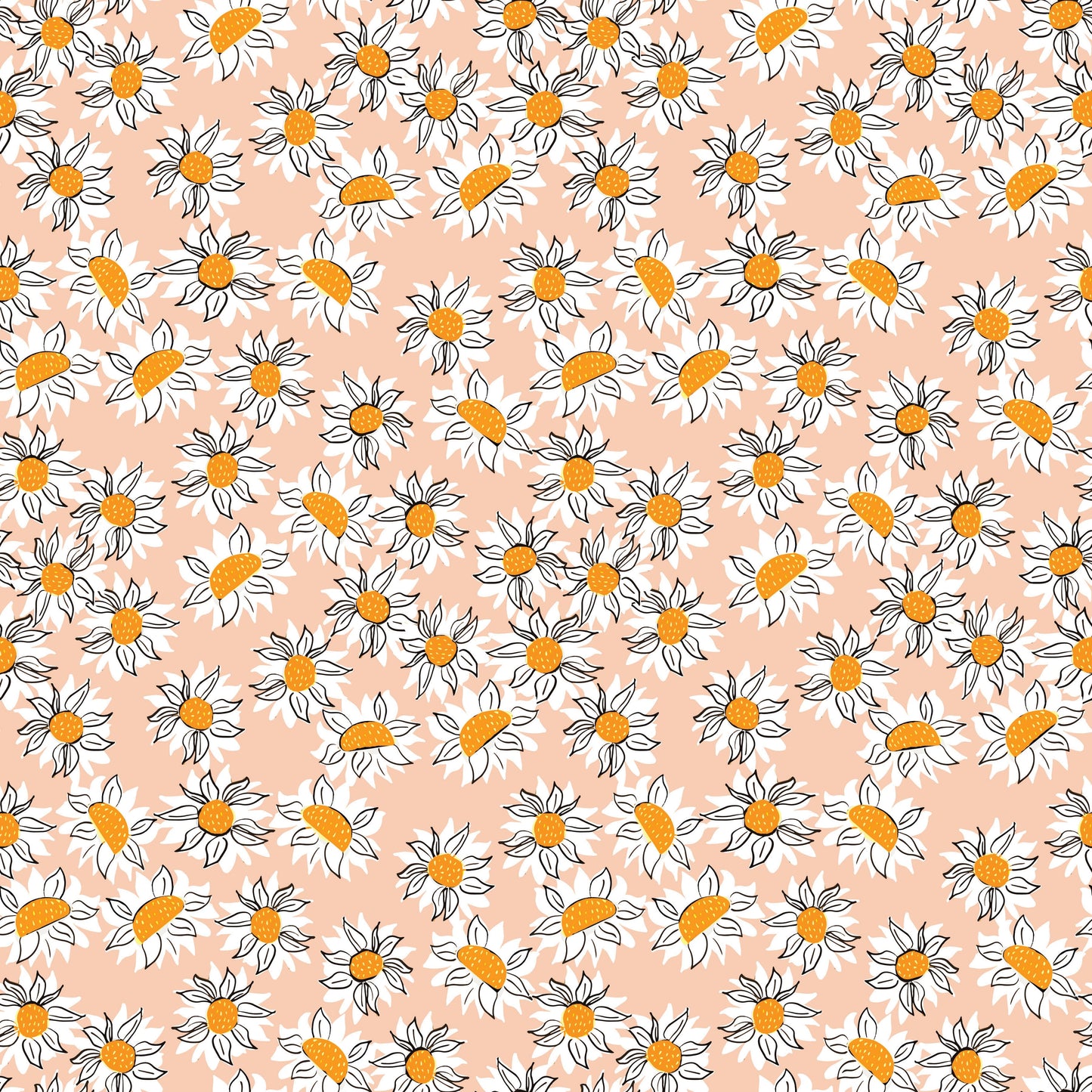 Pattern for printing on leather, acrylic, wood or cork for earring blanks or earring supplies in pattern style - Pattern - Sunflower - 05