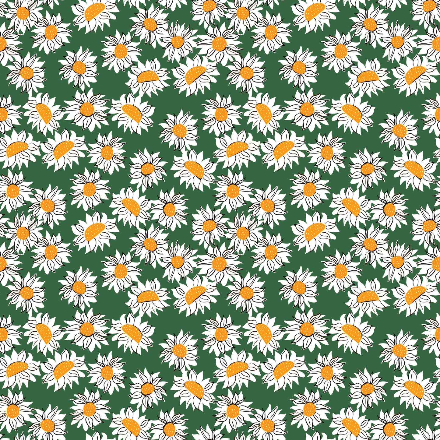 Horseshoe Shape - Natural Look Print in Sunflower - 06