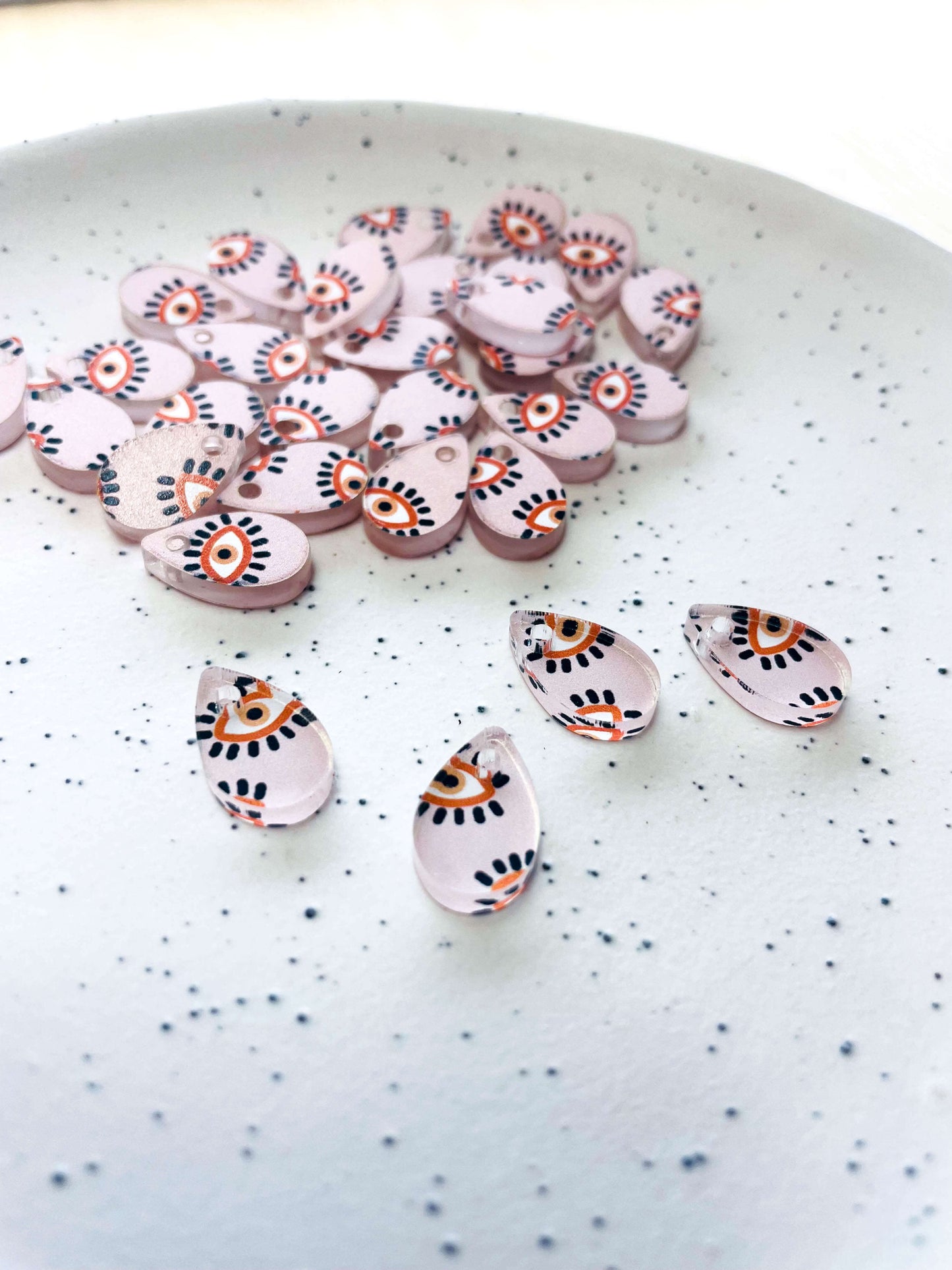 Tiny Teardrop - Clear Acrylic - Boho - 10