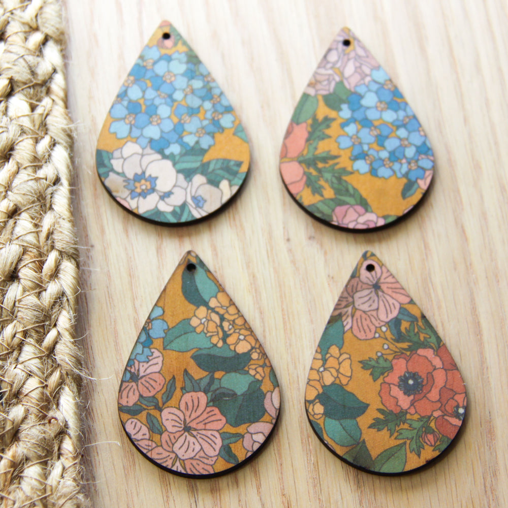 Teardrop Shape - Natural Look Print in Australiana - 88