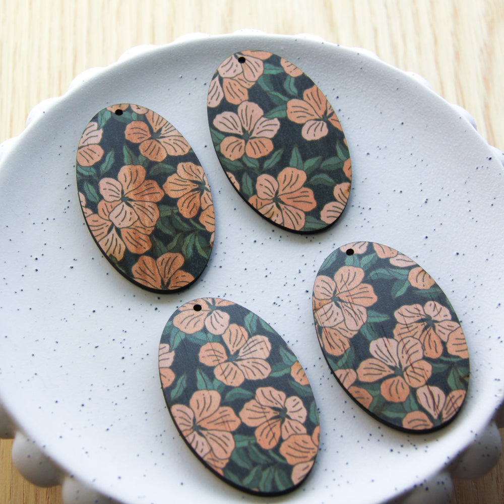 Oval Shape - Natural Look Print in Australiana - 75