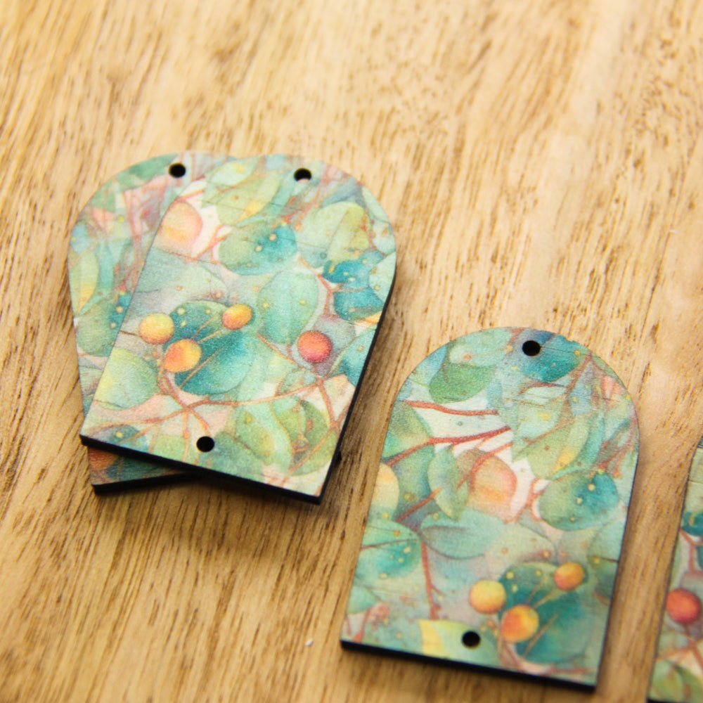 Arch Shape - 2 Holes - Natural Look Print in Australian Native - 16