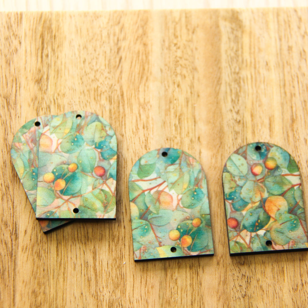 Arch Shape - 2 Holes - Natural Look Print in Australian Native - 16