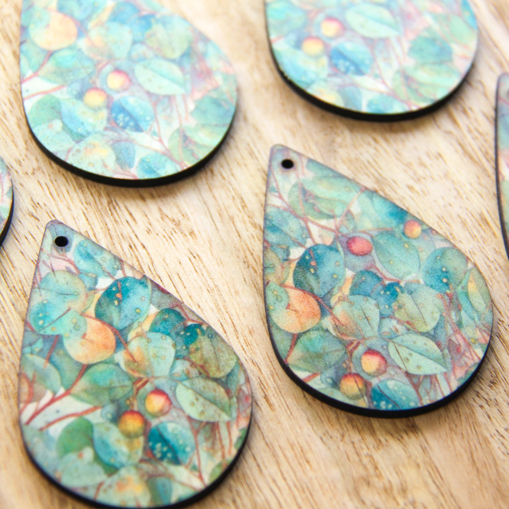 Teardrop Shape - Natural Look Print in Australian Native - 16