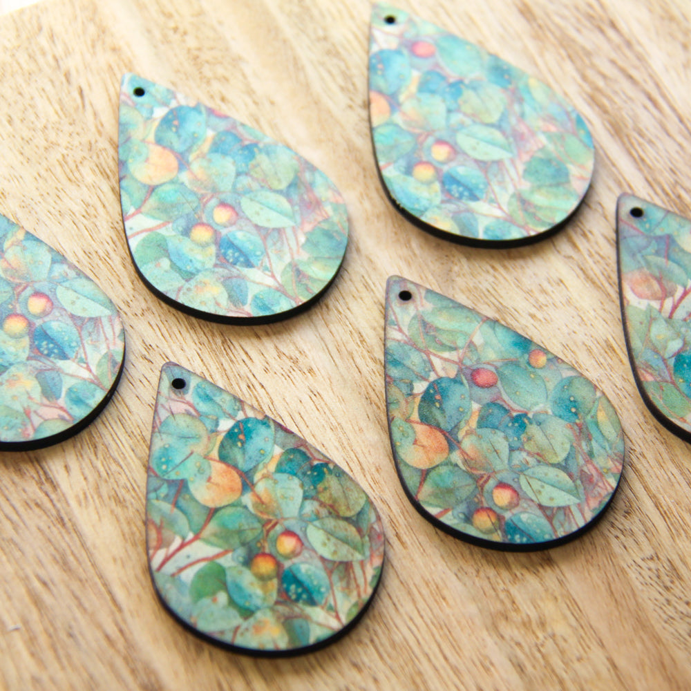 Teardrop Shape - Natural Look Print in Australian Native - 16