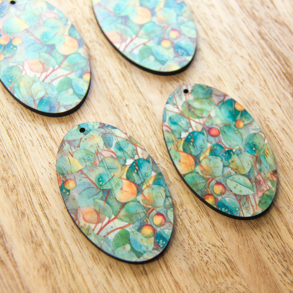 Oval Shape - Natural Look Print in Australian Native - 16