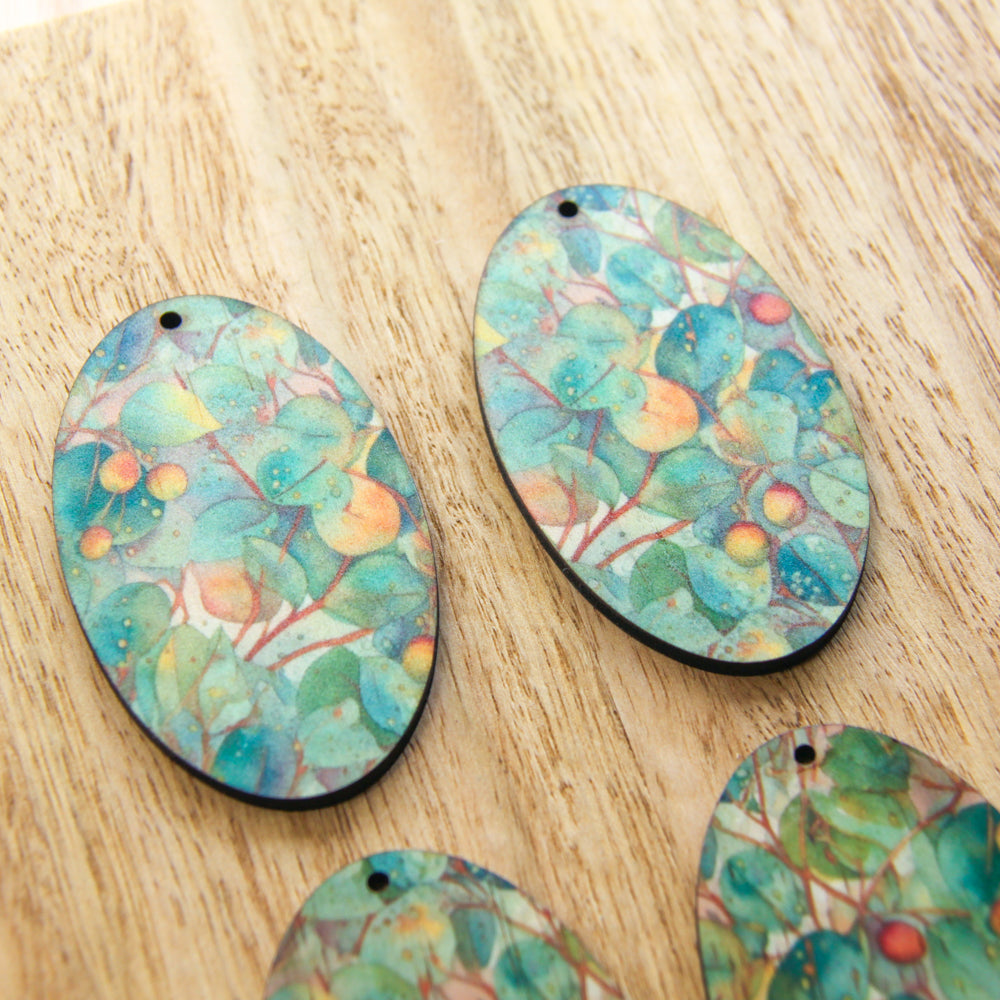 Oval Shape - Natural Look Print in Australian Native - 16