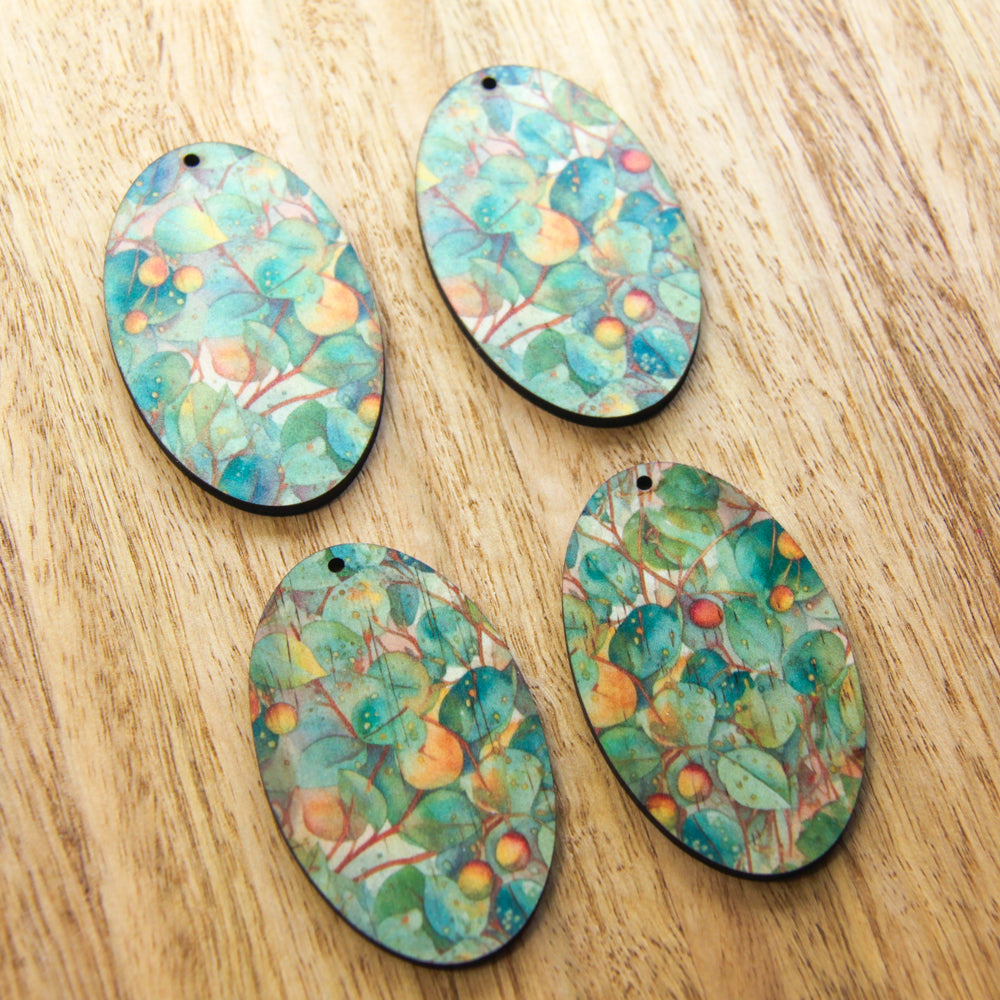 Oval Shape - Natural Look Print in Australian Native - 16