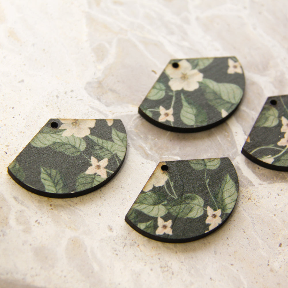 Fan Shape - 1 Hole - Natural Look Print in Australiana - 83