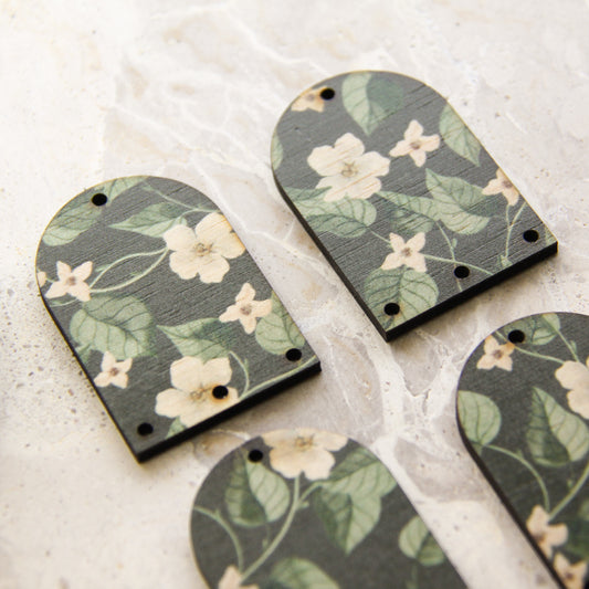 Wood - Arch Shape - 4 Holes -  Transparent print - Australiana - 83