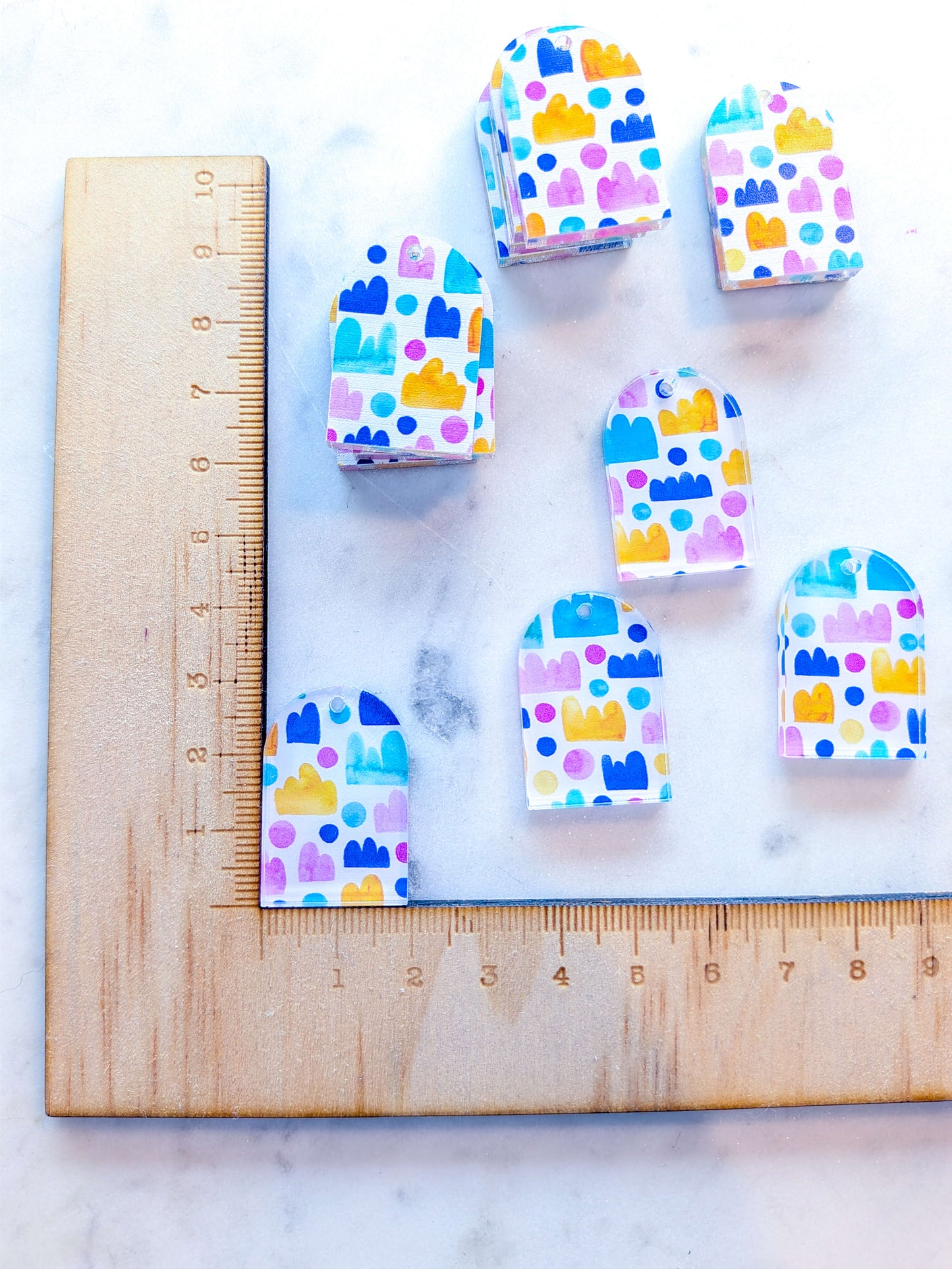 Clear Acrylic - 3cm Arch - Watercolour - 26