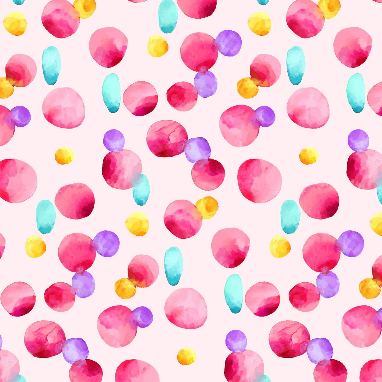 1.5cm Circle - Studs- Clear Acrylic - Watercolour - 107