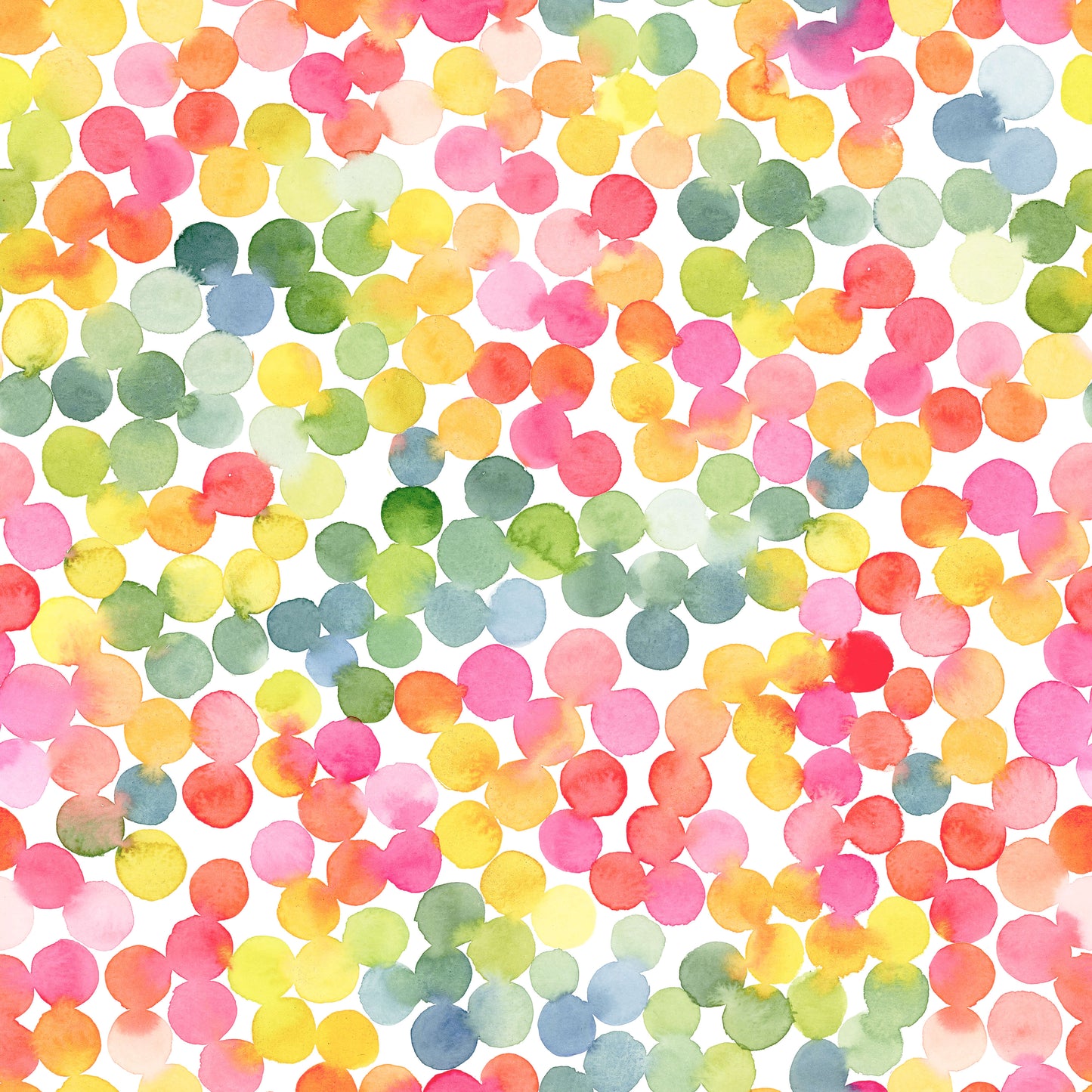 Clear Acrylic - 2cm Flower 2 - 1 Hole - Watercolour - 11