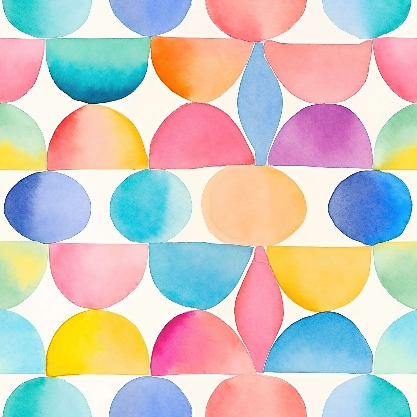 Clear Acrylic - 4cm Circle - 1 Hole - Watercolour - 20