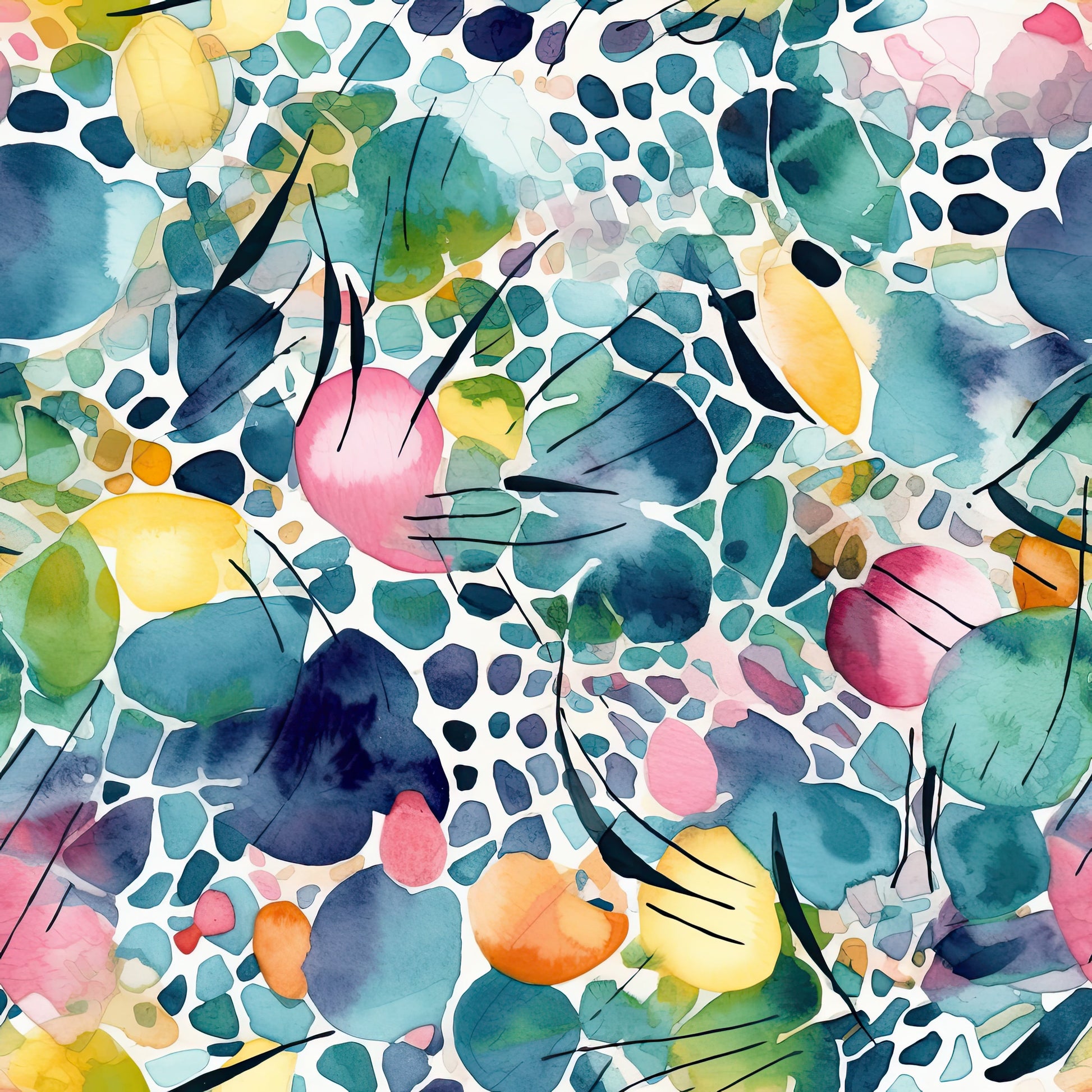 Pattern for printing on leather, acrylic, wood or cork for earring blanks or earring supplies in pattern style - Pattern -  Watercolour - 50