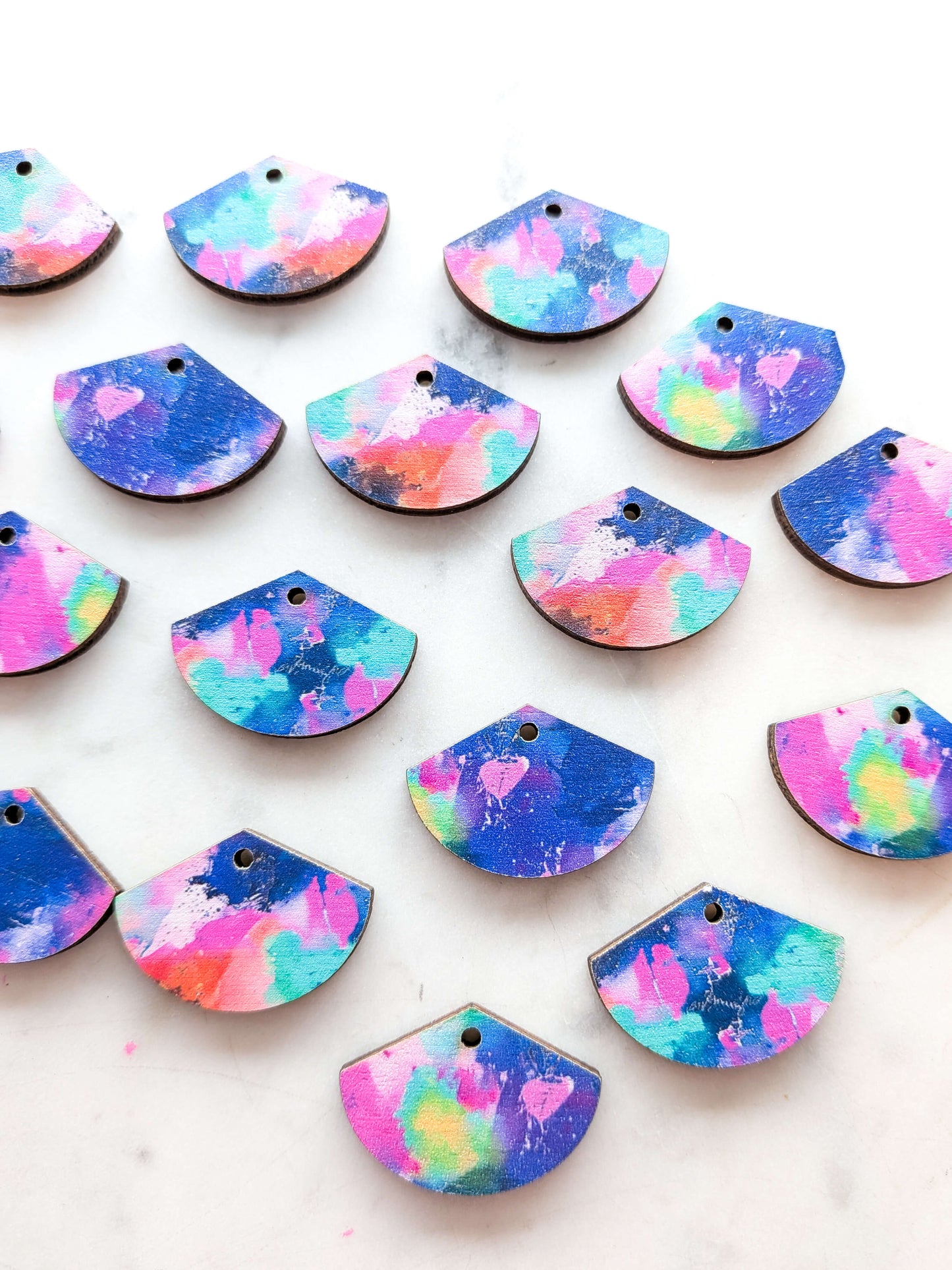 Wood - 3cm Fan - Neon Splash - 02