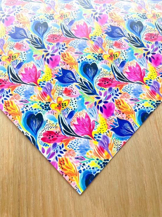 A4 Yupo Paper - Bold Floral - 77 (large scale)