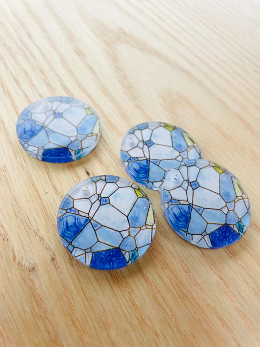 3cm Circle - Clear Acrylic - Stained Glass - 03