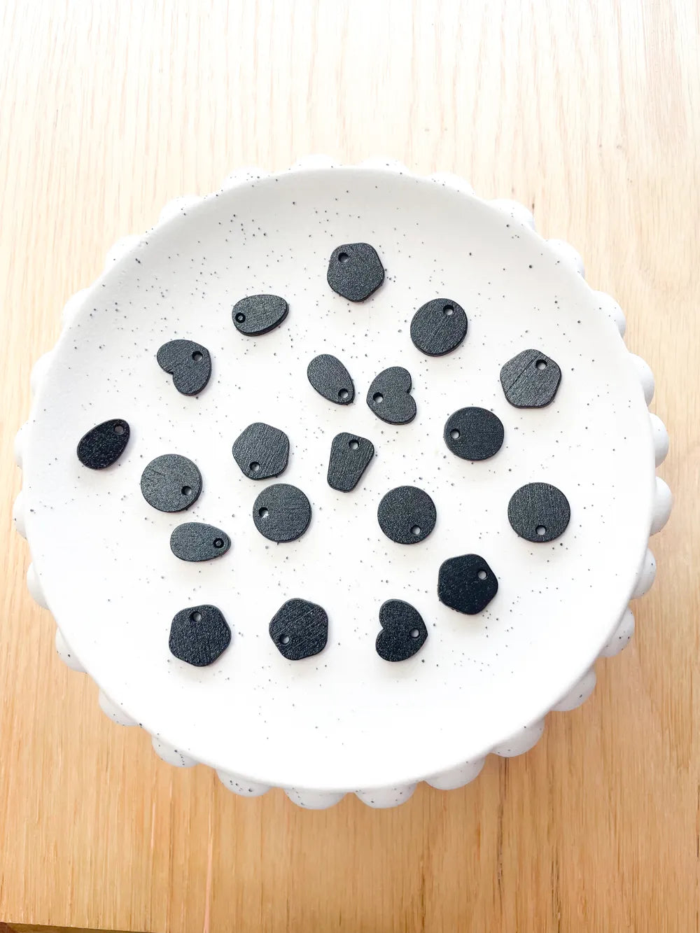 15mm Japanese Black Stained Wood Toppers